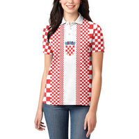 Custom Croatia Football Women Polo Shirt Vatreni Hrvatska Sporty Style - Wonder Print Shop