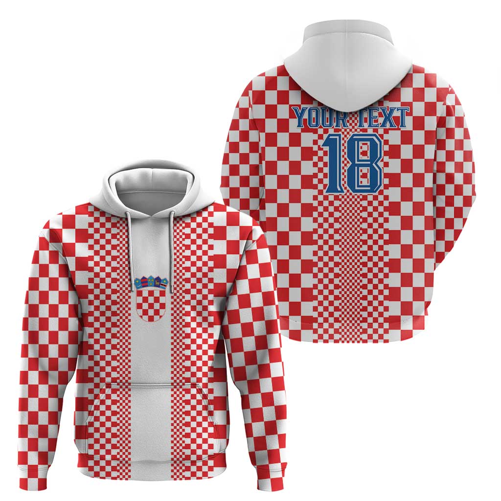 Custom Croatia Football Zip Hoodie Vatreni Hrvatska Sporty Style - Wonder Print Shop