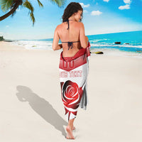 Custom England Rugby Sarong Red Rose Sporty Style - Wonder Print Shop