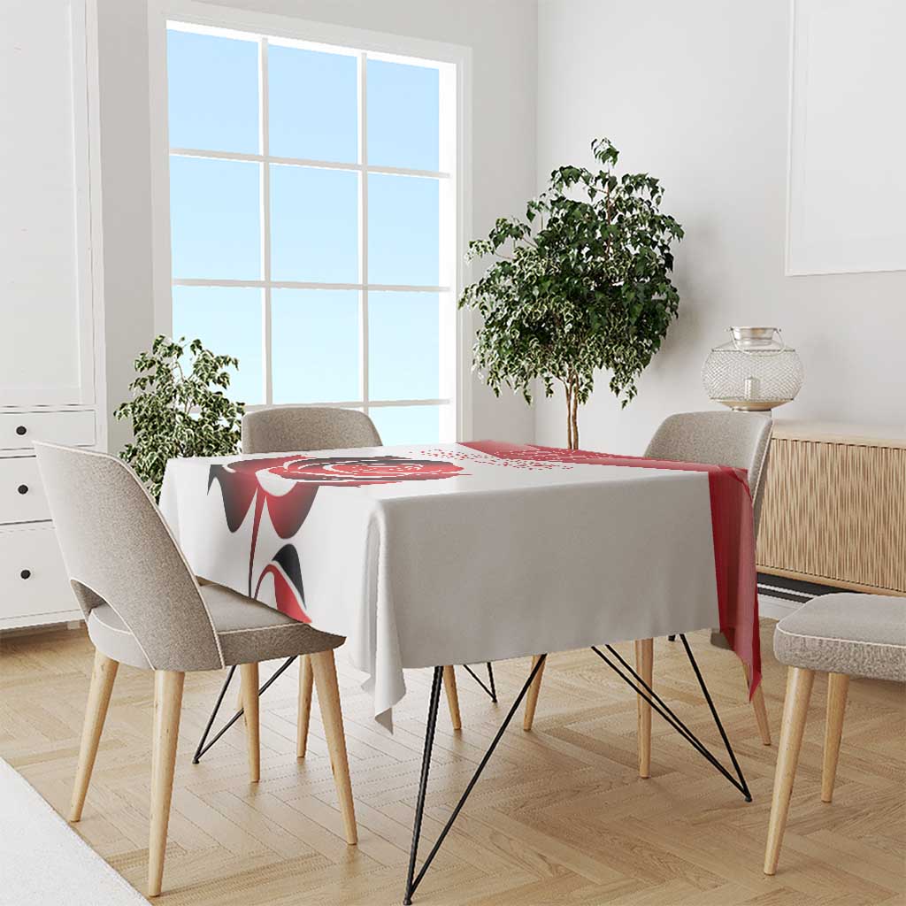 Custom England Rugby Tablecloth Red Rose Sporty Style - Wonder Print Shop