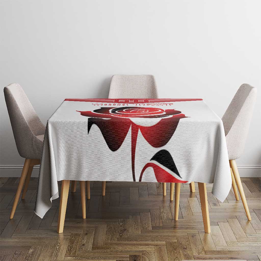 Custom England Rugby Tablecloth Red Rose Sporty Style - Wonder Print Shop