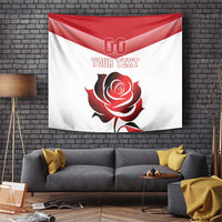 Custom England Rugby Tapestry Red Rose Sporty Style - Wonder Print Shop
