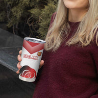 Custom England Rugby Tumbler Cup Red Rose Sporty Style - Wonder Print Shop