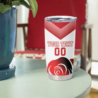 Custom England Rugby Tumbler Cup Red Rose Sporty Style - Wonder Print Shop