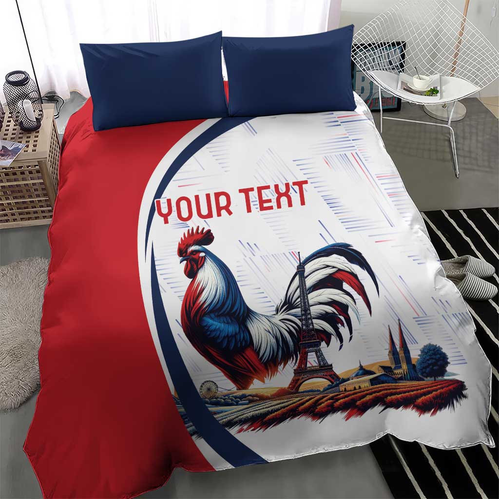 Personalized France Bedding Set French Rooster With Eiffel Tower - Wonder Print Shop