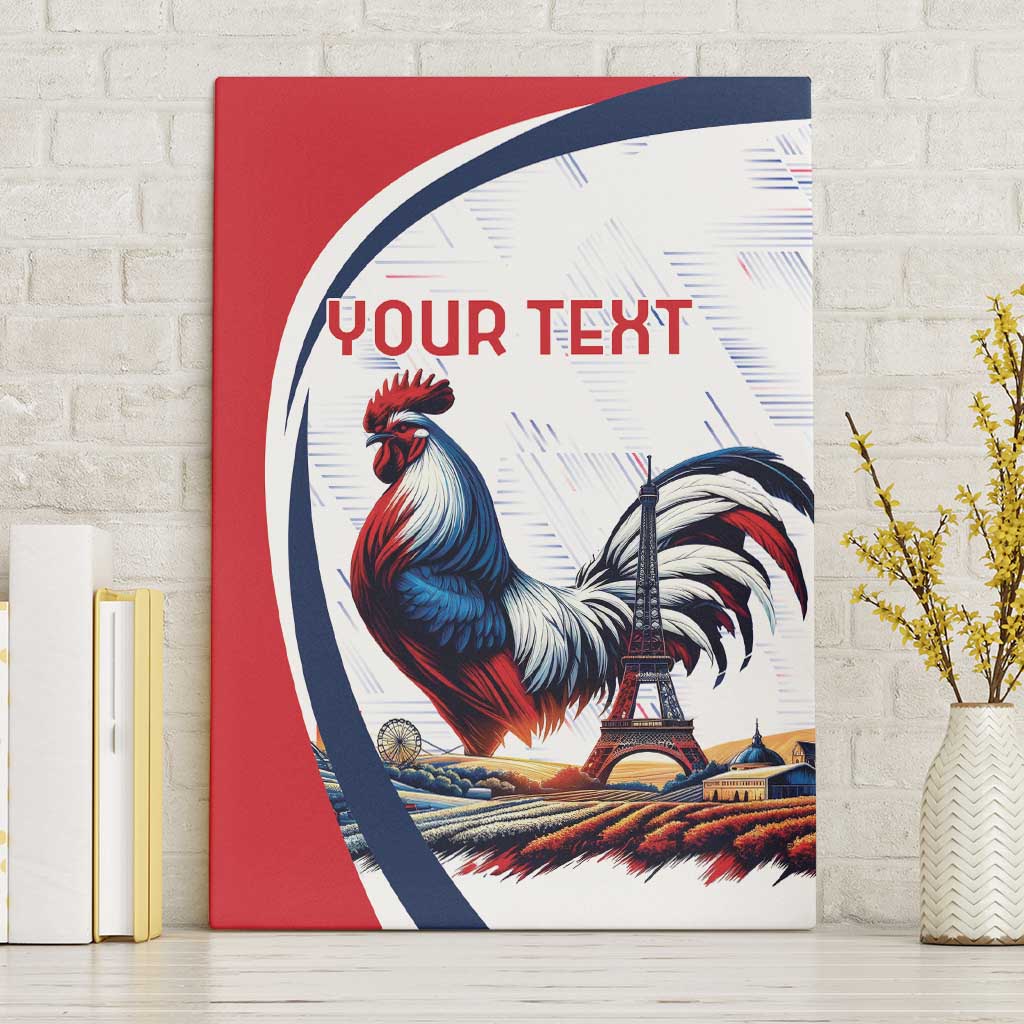 Personalized France Canvas Wall Art French Rooster With Eiffel Tower - Wonder Print Shop