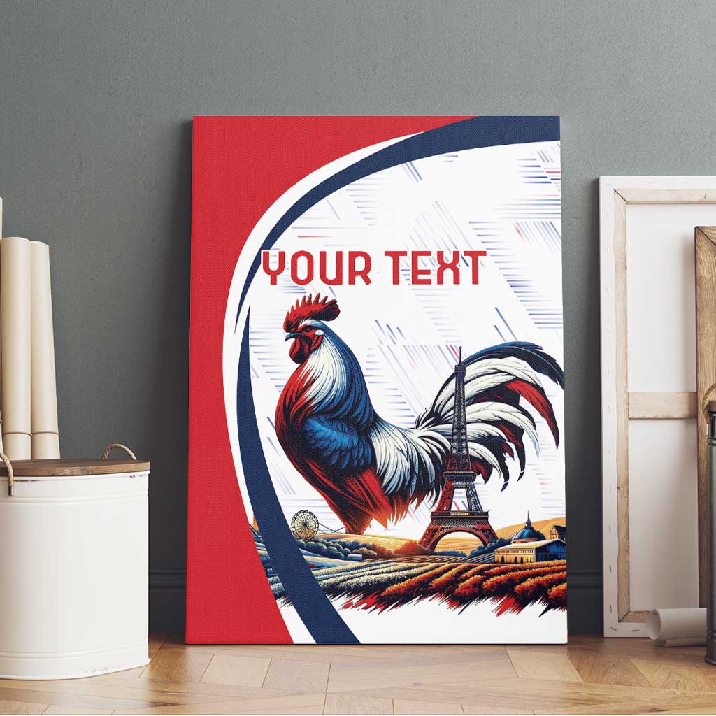 Personalized France Canvas Wall Art French Rooster With Eiffel Tower - Wonder Print Shop