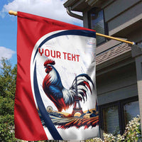 Personalized France Garden Flag French Rooster With Eiffel Tower - Wonder Print Shop