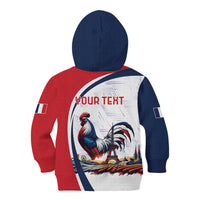 Personalized France Kid Hoodie French Rooster With Eiffel Tower - Wonder Print Shop