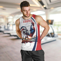 Personalized France Men Tank Top French Rooster With Eiffel Tower - Wonder Print Shop