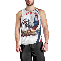 Personalized France Men Tank Top French Rooster With Eiffel Tower - Wonder Print Shop