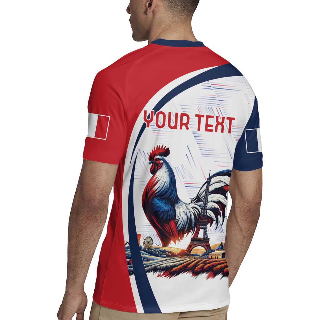 Personalized France Rugby Jersey French Rooster With Eiffel Tower - Wonder Print Shop