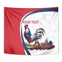Personalized France Tapestry French Rooster With Eiffel Tower - Wonder Print Shop