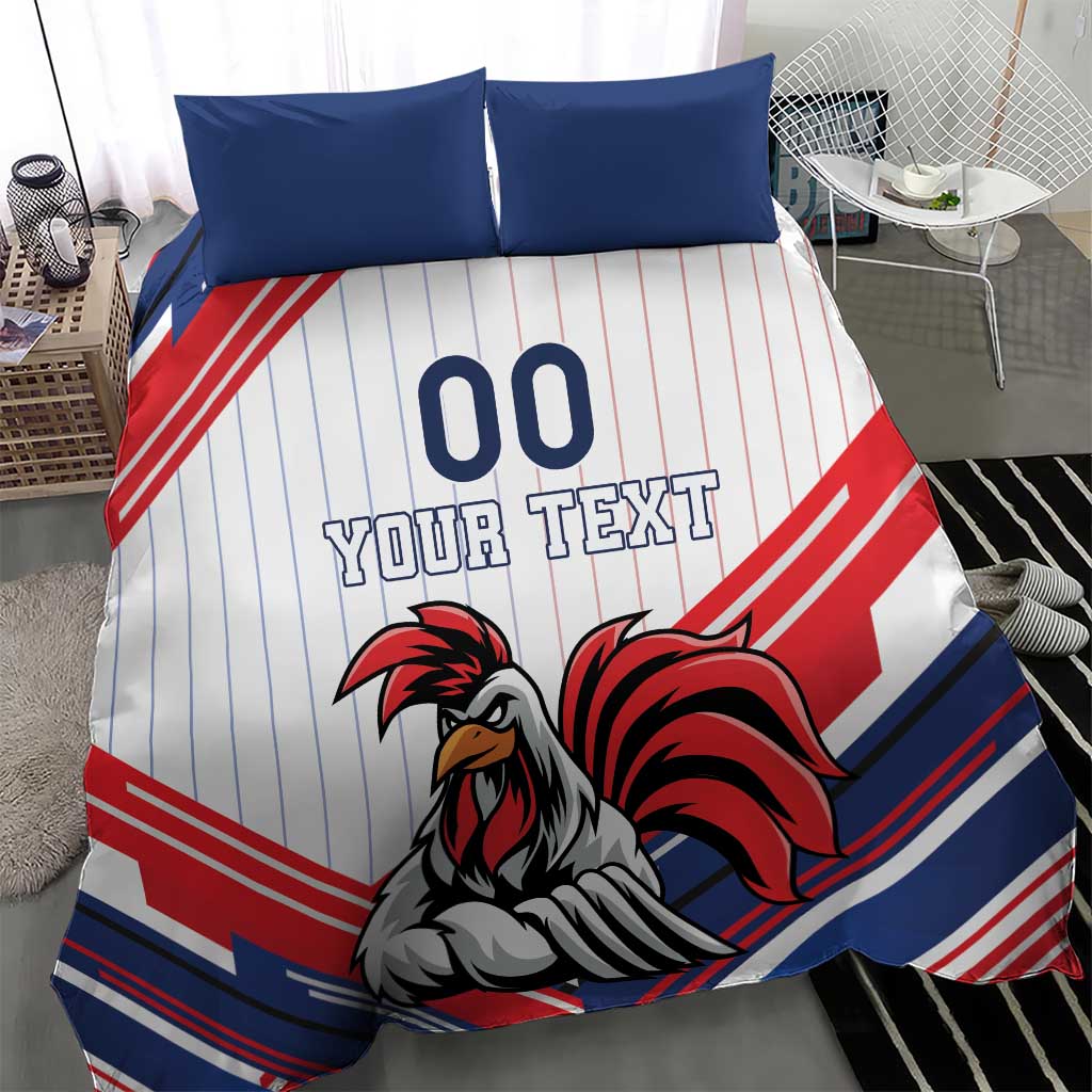 Custom French Football Bedding Set France Rooster Mascot Come On Champions - Wonder Print Shop