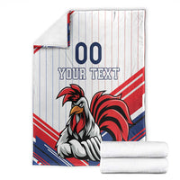 Custom French Football Blanket France Rooster Mascot Come On Champions
