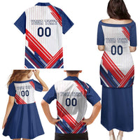 Custom French Football Family Matching Puletasi and Hawaiian Shirt France Rooster Mascot Come On Champions - Wonder Print Shop