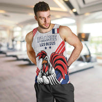Custom French Football Men Tank Top France Rooster Mascot Come On Champions - Wonder Print Shop
