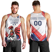 Custom French Football Men Tank Top France Rooster Mascot Come On Champions - Wonder Print Shop
