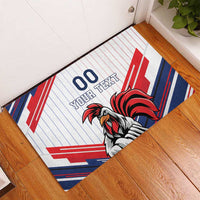 Custom French Football Rubber Doormat France Rooster Mascot Come On Champions - Wonder Print Shop
