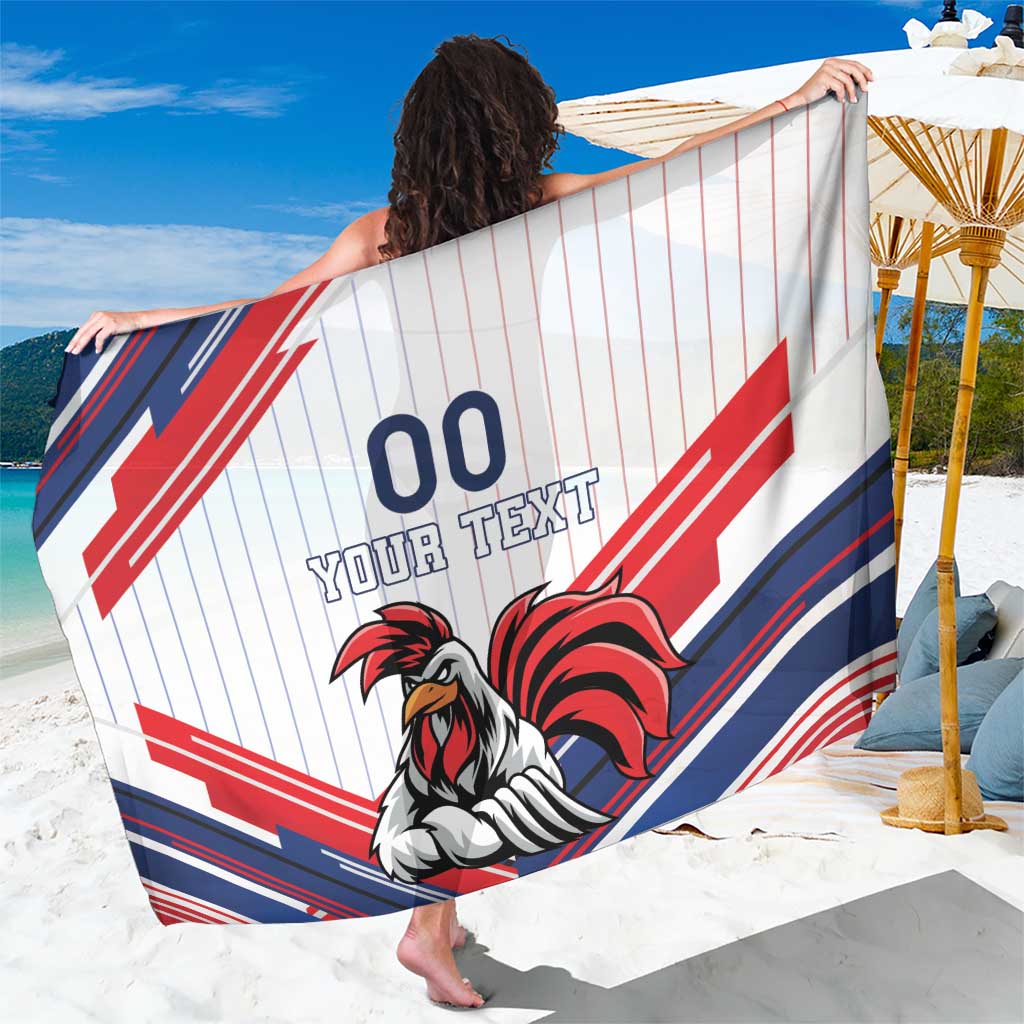 Custom French Football Sarong France Rooster Mascot Come On Champions - Wonder Print Shop