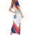 Custom French Football Short Sleeve Bodycon Dress France Rooster Mascot Come On Champions - Wonder Print Shop