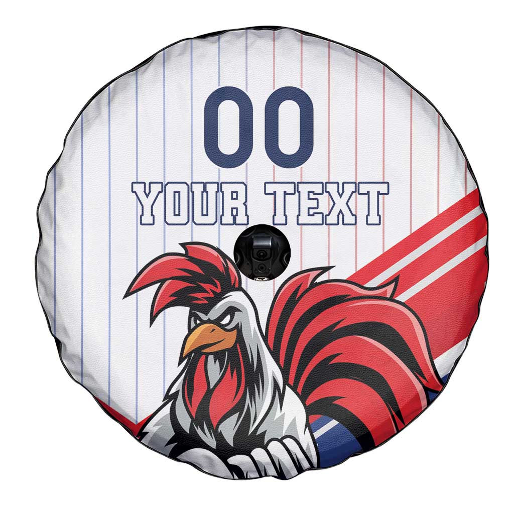 Custom French Football Spare Tire Cover France Rooster Mascot Come On Champions - Wonder Print Shop