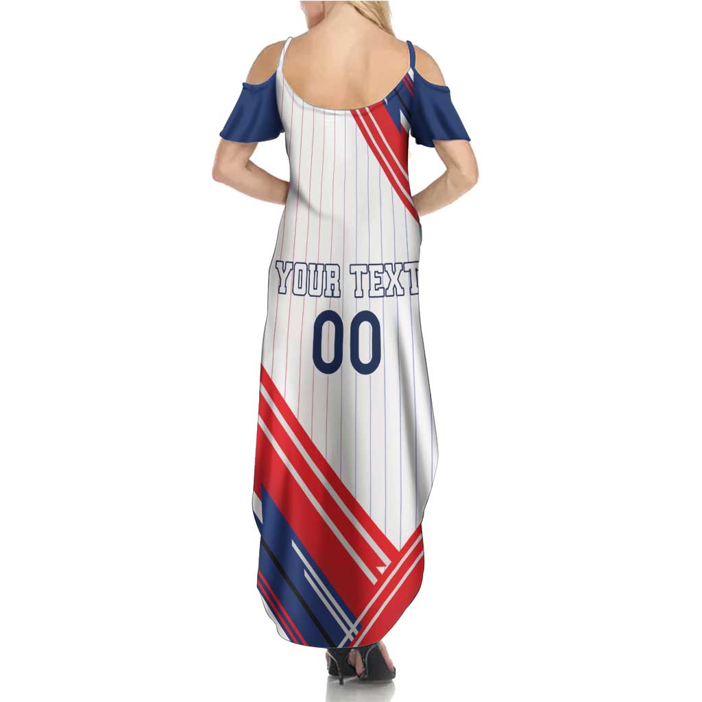 Custom French Football Summer Maxi Dress France Rooster Mascot Come On Champions - Wonder Print Shop