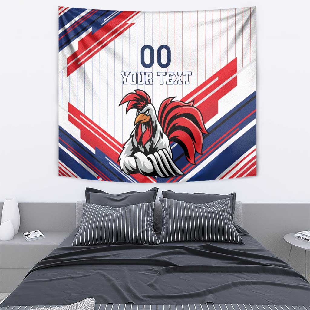 Custom French Football Tapestry France Rooster Mascot Come On Champions - Wonder Print Shop