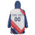 Custom French Football Wearable Blanket Hoodie France Rooster Mascot Come On Champions - Wonder Print Shop