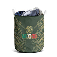 Mexico Football Laundry Basket Aztec Pattern Eagle - Wonder Print Shop