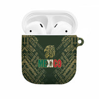 Mexico Football AirPods Case Aztec Pattern Eagle - Wonder Print Shop