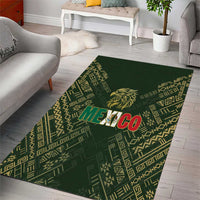 Mexico Football Area Rug Aztec Pattern Eagle - Wonder Print Shop