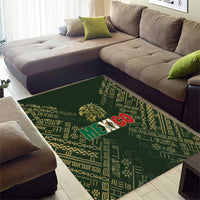 Mexico Football Area Rug Aztec Pattern Eagle - Wonder Print Shop