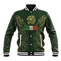 Custom Mexico Football Baseball Jacket Aztec Pattern Eagle - Wonder Print Shop
