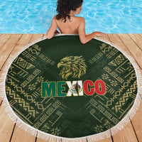 Mexico Football Beach Blanket Aztec Pattern Eagle - Wonder Print Shop