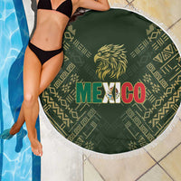 Mexico Football Beach Blanket Aztec Pattern Eagle - Wonder Print Shop