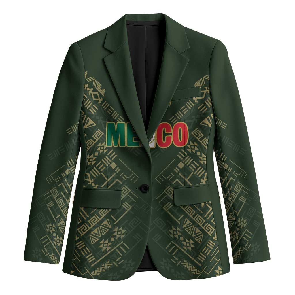 Custom Mexico Football Blazer Aztec Pattern Eagle - Wonder Print Shop