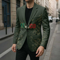 Custom Mexico Football Blazer Aztec Pattern Eagle - Wonder Print Shop