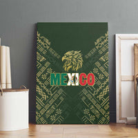 Mexico Football Canvas Wall Art Aztec Pattern Eagle - Wonder Print Shop