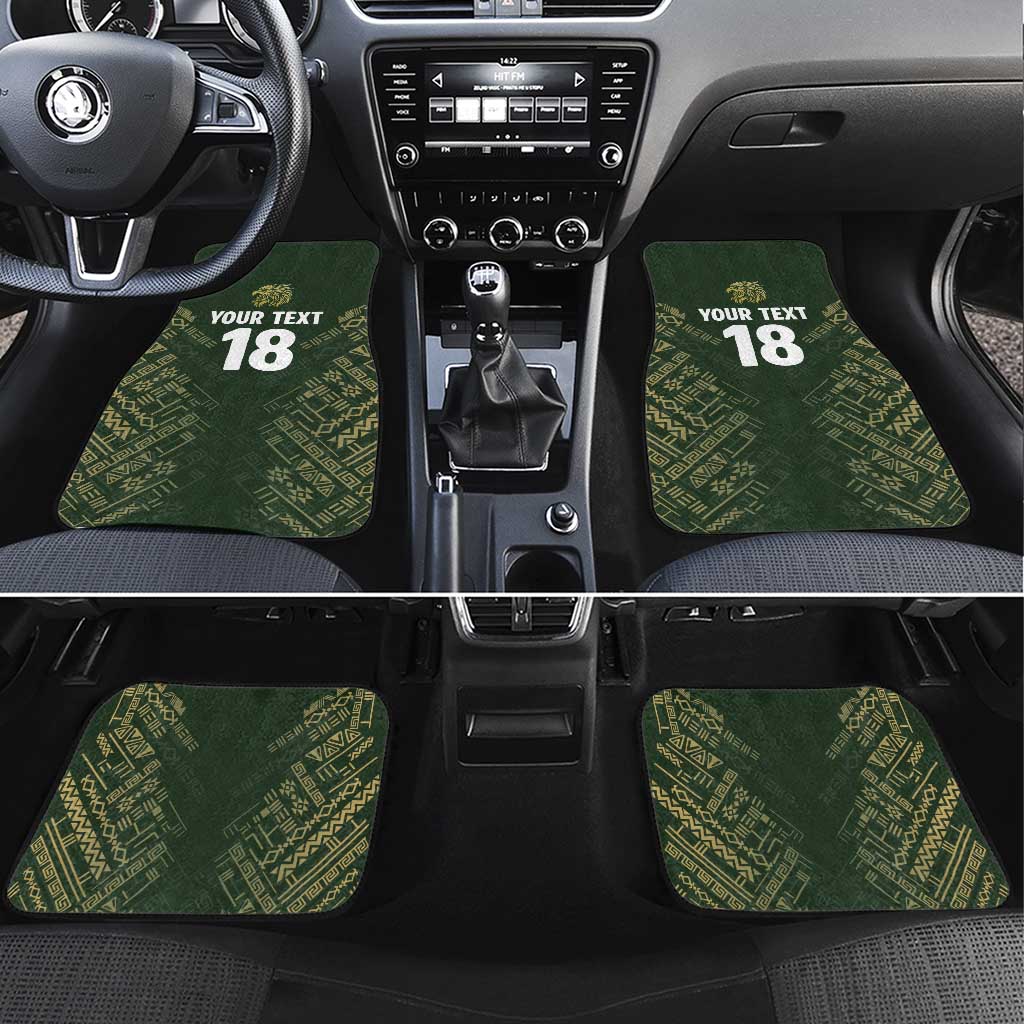 Custom Mexico Football Car Mats Aztec Pattern Eagle - Wonder Print Shop