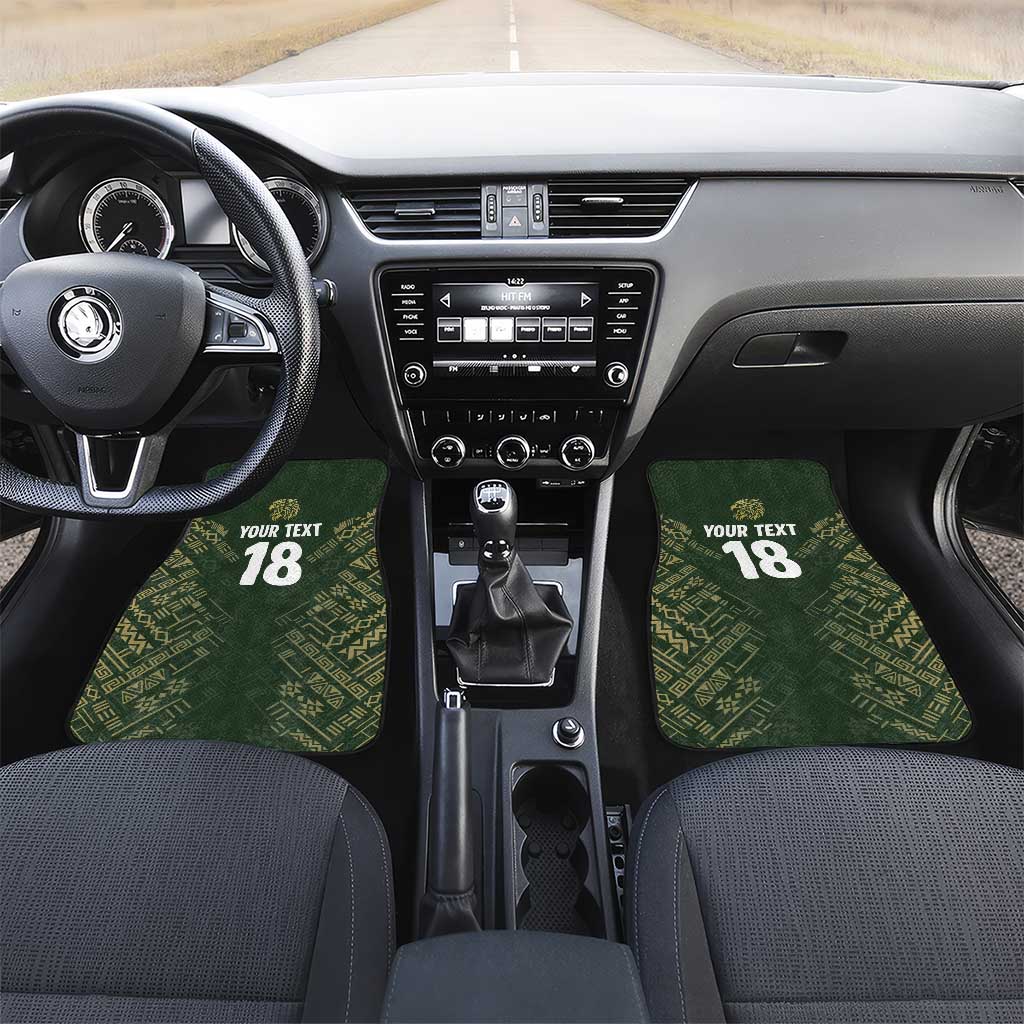 Custom Mexico Football Car Mats Aztec Pattern Eagle - Wonder Print Shop