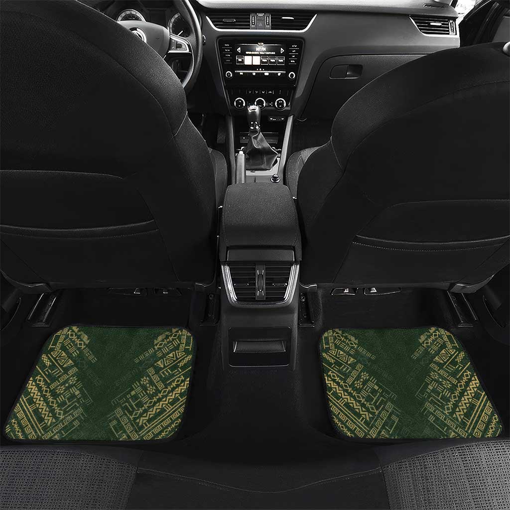 Custom Mexico Football Car Mats Aztec Pattern Eagle - Wonder Print Shop