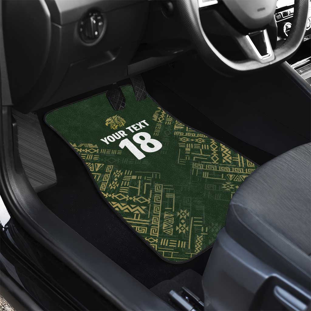 Custom Mexico Football Car Mats Aztec Pattern Eagle - Wonder Print Shop