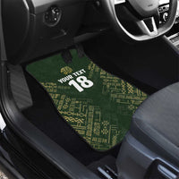 Custom Mexico Football Car Mats Aztec Pattern Eagle - Wonder Print Shop
