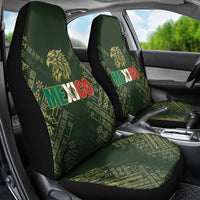 Mexico Football Car Seat Cover Aztec Pattern Eagle - Wonder Print Shop
