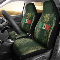 Mexico Football Car Seat Cover Aztec Pattern Eagle - Wonder Print Shop