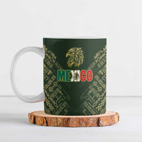 Custom Mexico Football Ceramic Mug Aztec Pattern Eagle - Wonder Print Shop