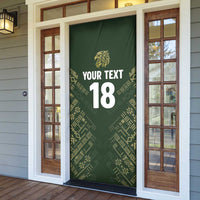 Custom Mexico Football Door Cover Aztec Pattern Eagle - Wonder Print Shop