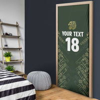 Custom Mexico Football Door Cover Aztec Pattern Eagle - Wonder Print Shop