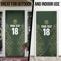 Custom Mexico Football Door Cover Aztec Pattern Eagle - Wonder Print Shop